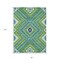Homeroots 5' X 8' Lime Green Aqua And Ivory Tribal Washable Indoor Outdoor Area Rug 598131 - alternate 9