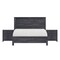 Homeroots Three Piece Gray Solid Wood Bedroom Set 523977 - alternate 7