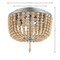 Jonathan Y Allison 10" 2-Light Shabby Chic Farmhouse Wood Beaded/Metal LED Flush Mount, Antique Silver/Cream JYL9074C - alternate 8