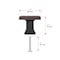 Richelieu 1 1/2 in. X 15/16 in. (38 mm x 24 mm) Brushed Oil-Rubbed Bronze Transitional Metal Cabinet Knob BP79538BORB - alternate 11