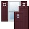 Ekena Millwork True Fit PVC San Antonio Mission Style Fixed Mount Shutters, Wine Red, 12W x 32H, PR TFP001ST12X032WR - alternate 1