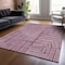 Homeroots 8' X 10' Eggplant And Ivory Geometric Washable Indoor Outdoor Area Rug 600813 - alternate 8