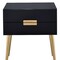 Homeroots 24" Black And Gold Wood And Iron End Table With Two Drawers 286383 - alternate 7