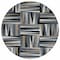 Homeroots 8' Black Gray And Ivory Round Geometric Washable Indoor Outdoor Area Rug 598240 - alternate 5
