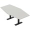 Skutchi Designs 6 Person Conference Table With Power Unit | 6' Hexagon Table | Harmony Series HAR-HEX.IR-48X72-T.BK-U779-NA - alternate 1