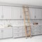 Quiet Glide 8.06 ft. Red Oak No Wheel Satin Nickel Hook Removable Ladder, 12 ft. Rail QG.330-8RO-12-H.02 - alternate 1