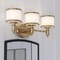 Vaxcel Carlisle 3 Light Gold Brass Traditional Bathroom Vanity Fixture White Glass W0479 - alternate 1