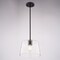 Vaxcel Evanston 1-Light Drum Pendant Light, Matte Black, Clear Glass, 10.25-In. Wide P0472 - alternate 8