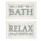 Homeroots Set Of Two Bath Relax 1 White Framed Print Bathroom Wall Art, 2PK 407098 - alternate 1