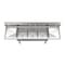 Koolmore 75 in. Three Compartment Sink, Bowl Size 15x15x14, 18 Gauge Stainless-Steel with 2 Drainboards KM-SC151514-15B3 - alternate 8