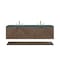 James Martin Vanities Marcello 72'' D Vanity, Chestnut w/ Parisien Bleu Top w/FreePower Wireless Charger D200-V72-CSN-FPBL - alternate 1