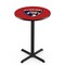 Holland Bar Stool Co 36" Blk Wrinkle Florida Panthers Pub Table, 36" dia. Top L211B3636FlaPan - alternate 1