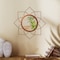 Uniquewise Pack of 2 Decorative 12.25-inch Flower Shape Rose Gold Metal Frame Mirror - Perfect for Living QI004581.2 - alternate 6