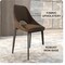 Leisuremod Amalfi Modern Dining Chair - Upholstered Accent Side Chair, Metal Legs, 4PK AC48DBR4 - alternate 8