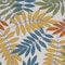Homeroots 10' X 14' Ivory Blue Orange And Green Palm Leaf Indoor Outdoor Area Rug 545040 - alternate 9