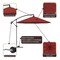 Pure Garden 10-Foot Offset Patio Umbrella with Square Base, Red 50-102-RB - alternate 7