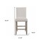 Homeroots 26" White and Natural Wood and Fabric Counter Height Bar Chair 564787 - alternate 8