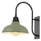 Jonathan Y Stanley 12.25" 1-Light Farmhouse Industrial Iron LED Gooseneck Arm Outdoor Sconce, Matte Olive Green JYL7614I - alternate 1