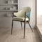 Leisuremod Sante Modern Leather Dining Arm Chair with Iron Legs in Cream/Green SC53CRDG - alternate 7
