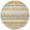 Homeroots 8' Gold Copper And Gray Round Striped Washable Indoor Outdoor Area Rug 598348 - alternate 8