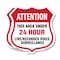 Signmission 24 Hour Surveillance Shield Sign Attenti, 12 inch X 12 inch, Aluminum Metal Sign, 2PK SHI-A-2PACK-12-351 - alternate 1