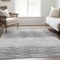 Homeroots 5' X 8' Gray And Charcoal Abstract Washable Indoor Outdoor Area Rug 587411 - alternate 8