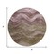 Homeroots 8' Taupe And Beige Round Abstract Washable Indoor Outdoor Area Rug 618186 - alternate 7