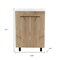 Homeroots 24" Oak And Black Wood Freestanding Bathroom Vanity With White Sink 543634 - alternate 4