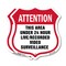 Signmission 24 Hour Surveillance Shield Sign Attenti, 12 inch X 12 inch, Aluminum Metal Sign, 2PK SHI-A-2PACK-12-352 - alternate 1