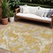 Homeroots 8' X 10' Gold Gray And Ivory Abstract Washable Indoor Outdoor Area Rug 600087 - alternate 1