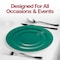 Smarty Had A Party 10.25" Solid Green Holiday Round Disposable Plastic Dinner Plates (120 Plates), 120PK 110GR-CASE - alternate 1