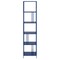 Homeroots 76" Blue Metal Five Tier Etagere Bookcase 527561 - alternate 1