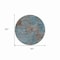 Homeroots 8' Teal Blue And Brown Round Abstract Washable Indoor Outdoor Area Rug 609396 - alternate 8