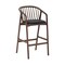 Armen Living Echo Walnut Wood and Black Faux Leather Bar Stool LCECBAWABLK30 - alternate 1