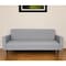 Homeroots 80" Gray Faux Leather Sofa With Black Legs 530477 - alternate 1