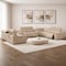 Homeroots Beige Leather Power Reclining U Shaped Ten Piece Corner Sectional With Console 643931 - alternate 4