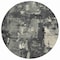 Homeroots 8' Black Gray And Ivory Round Abstract Washable Indoor Outdoor Area Rug 596844 - alternate 1