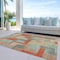 Homeroots 5' X 8' Sage Gray And Orange Geometric Washable Indoor Outdoor Area Rug 613230 - alternate 9