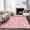 Homeroots 3' X 5' Blush Ivory And Orange Geometric Washable Indoor Outdoor Area Rug 598244 - alternate 8