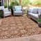 Homeroots 8' X 10' Copper And Beige Floral Washable Indoor Outdoor Area Rug 595982 - alternate 9