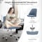 Yssoa Simple Deluxe Armless Office Desk Chair, Modern Cute Swivel Vanity Chair Comfy Home Office Chairs w 3A88HKCHAIROFFICEBLU01 - alternate 6