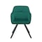 Homeroots Tufted Green And Black Velvet and Metal Dining Arm Chair 521274 - alternate 1