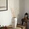 Uniquewise 11in Ceramic Stripe Vase Vintage Decorative Modern Farmhouse Piece for Home Centerpieces, White QI004793 - alternate 7