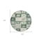 Homeroots 8' Green And Ivory Round Geometric Washable Indoor Outdoor Area Rug 605033 - alternate 8