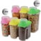 Basicwise Large/Small BPA-Free Food Storage Containers with Lid, in Green, Pink, and Yellow, PK6 QI003216.6 - alternate 1