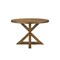 Homeroots 48" Oak Wood Cross Leg Base Round Top Dining Table 630367 - alternate 7