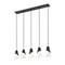 Z-Lite Aimie 5-Light Linear Chandelier, 6 in W, Matte Black 828P6-5L-MB - alternate 8