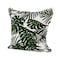 Homeroots 20" Green And White Tropical Botanical Linen Throw Pillow Cover with Embroidery 608181 - alternate 5