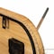 Clockswise 20in Industrial Style Modern LED Wall Clock with Wood - Metal Design and Round Black Frame QI004854 - alternate 7