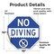 Signmission No Diving, 10 Inch X 10 Inch, Vinyl Decal OC-D-10-130 - alternate 4